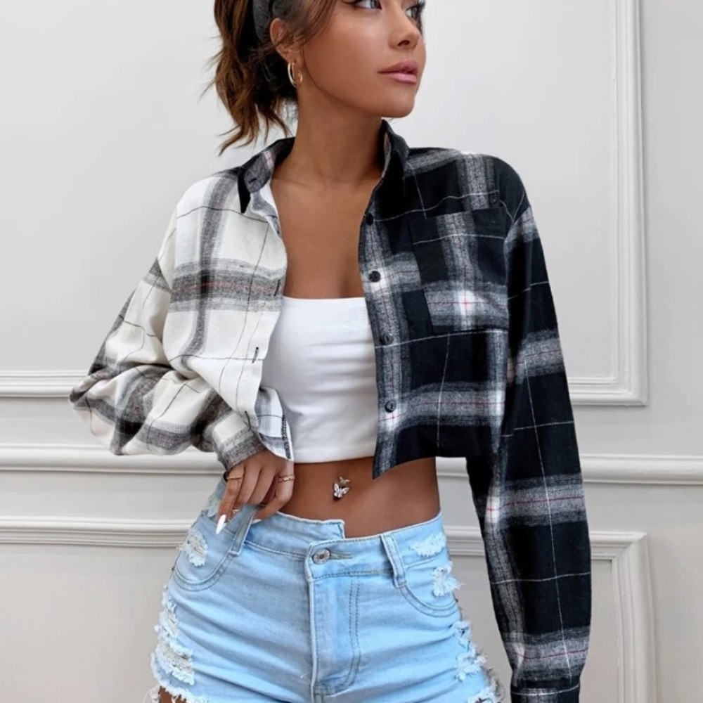 Front crop top blouse